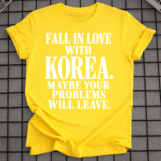 FALL IN LOVE WITH KOREA T-SHIRT