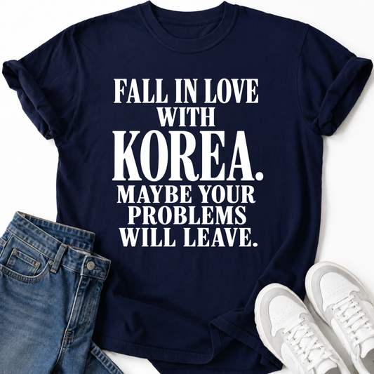FALL IN LOVE WITH KOREA T-SHIRT