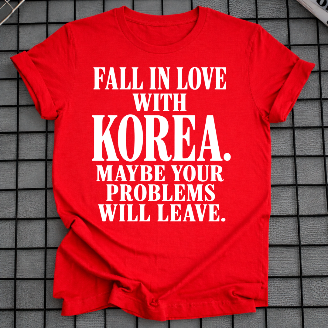 FALL IN LOVE WITH KOREA T-SHIRT