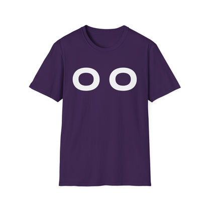 Minimalist 'Eyes' Graphic T-Shirt – Playful White O’s Tee