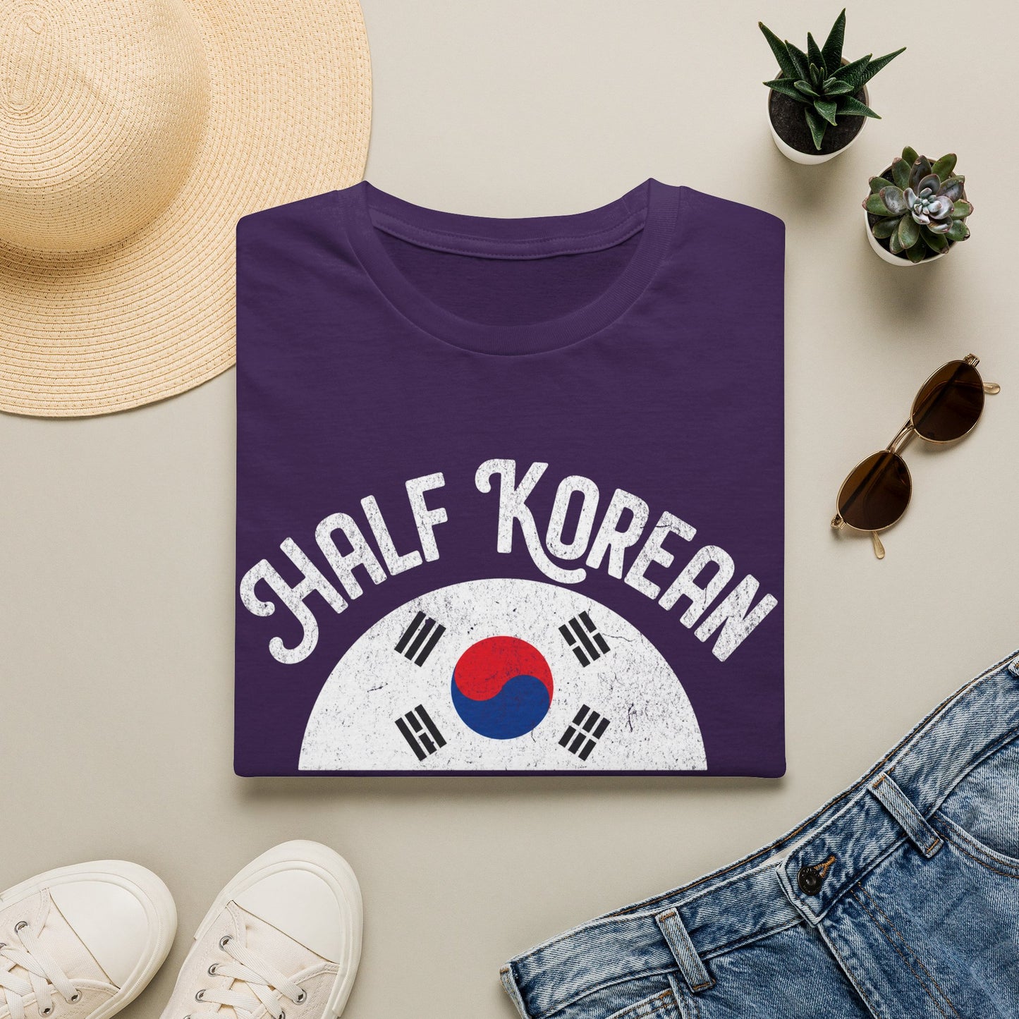 Half Korean T-Shirt — “Best of Both Worlds” Korean Flag Pride Tee