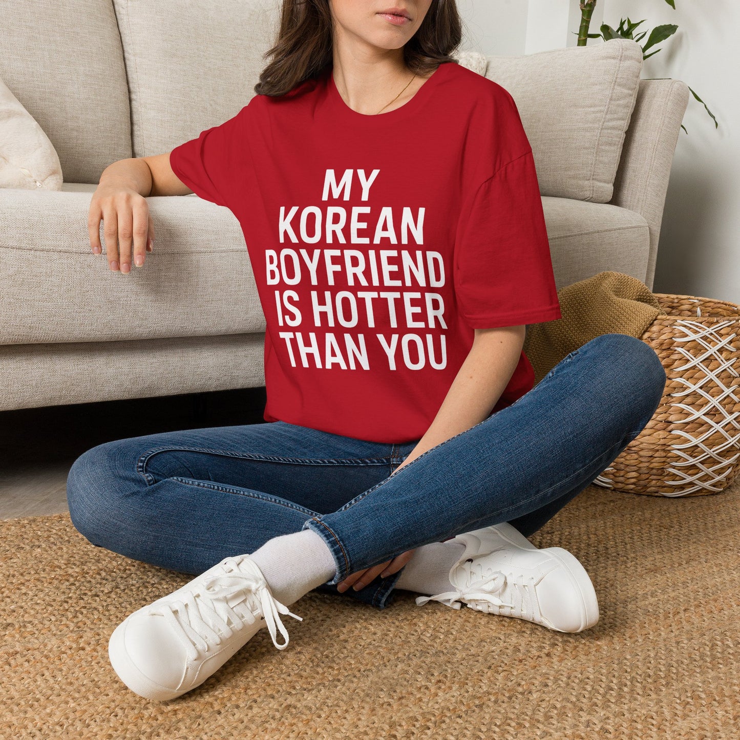 MY KOREAN BOYFRIEND IS HOTTER THAN YOU T-SHIRT