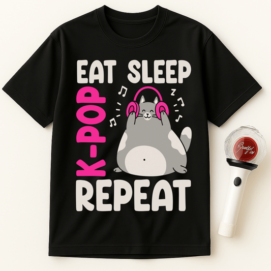 EAT SLEEP K-POP REPEAT UNISEX T-SHIRT
