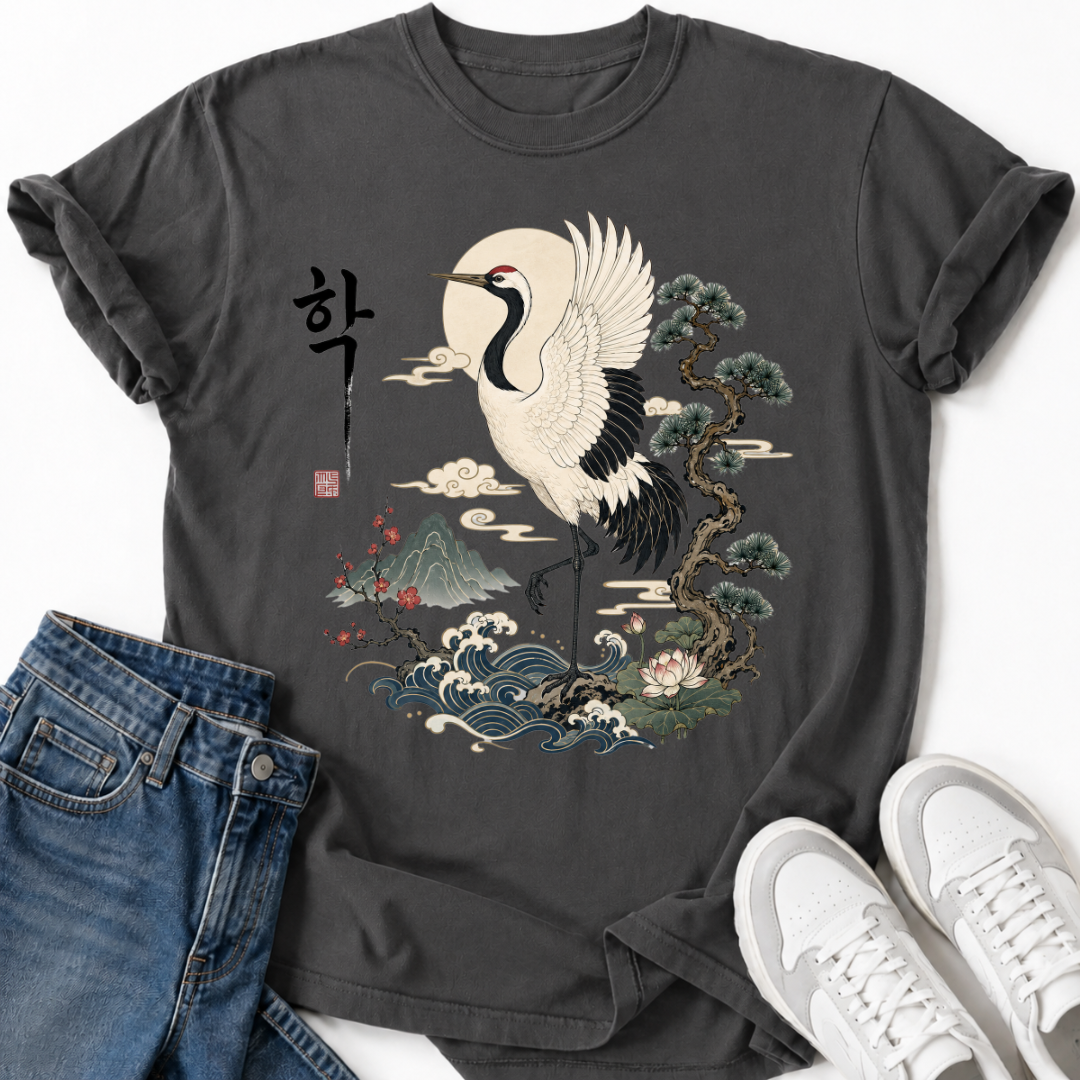 HAK KOREAN CRANE T-SHIRT