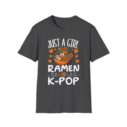 Just a Girl Who Loves Ramen and K-Pop Unisex Softstyle T-Shirt