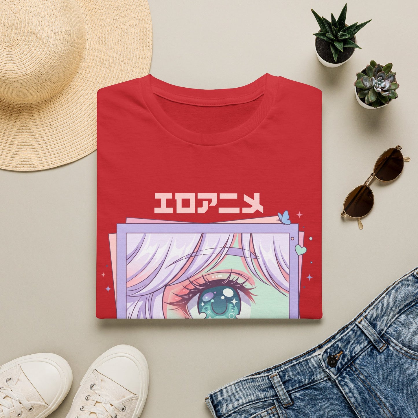 Anime Eye Graphic T-Shirt — エロアニメ Pastel Kawaii Aesthetic