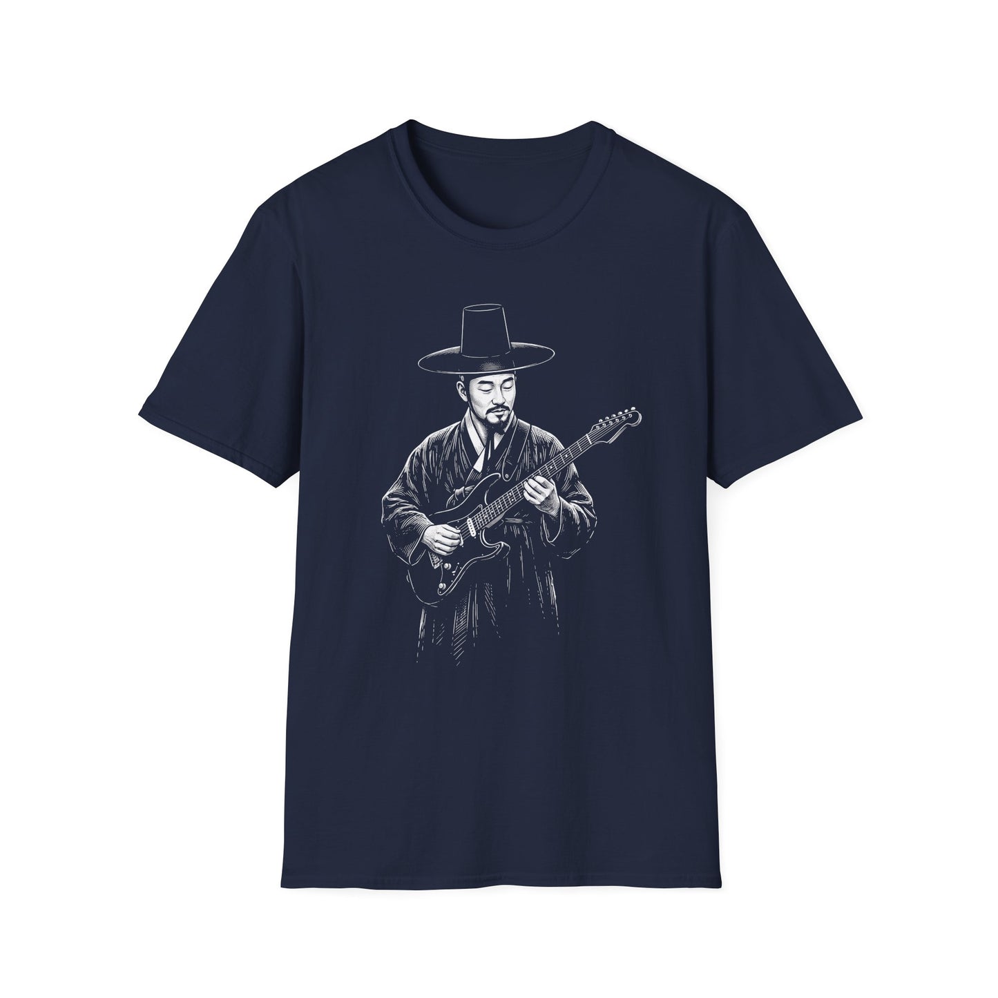 Guitarist in Hanbok T-Shirt — Korean Musician Graphic Tee