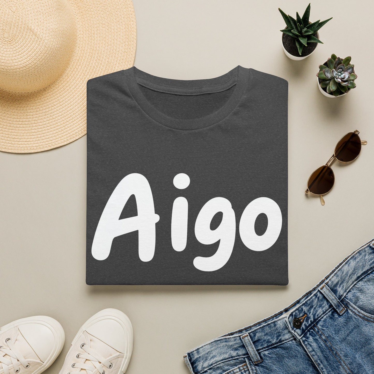 Aigo Korean Phrase T-Shirt — Cute Hangul Graphic Tee