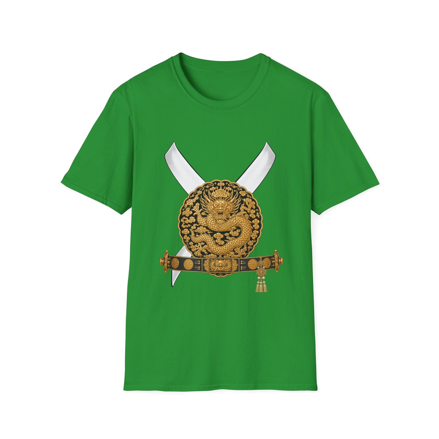 Samurai Crest T-Shirt — Traditional Katana & Dragon Shield Tee