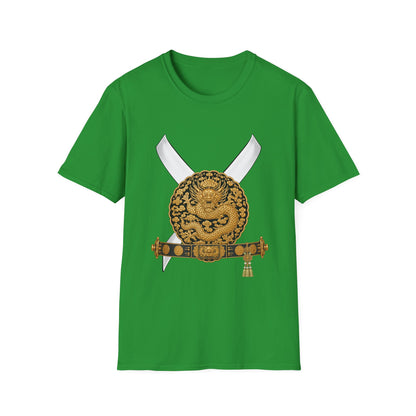 Samurai Crest T-Shirt — Traditional Katana & Dragon Shield Tee