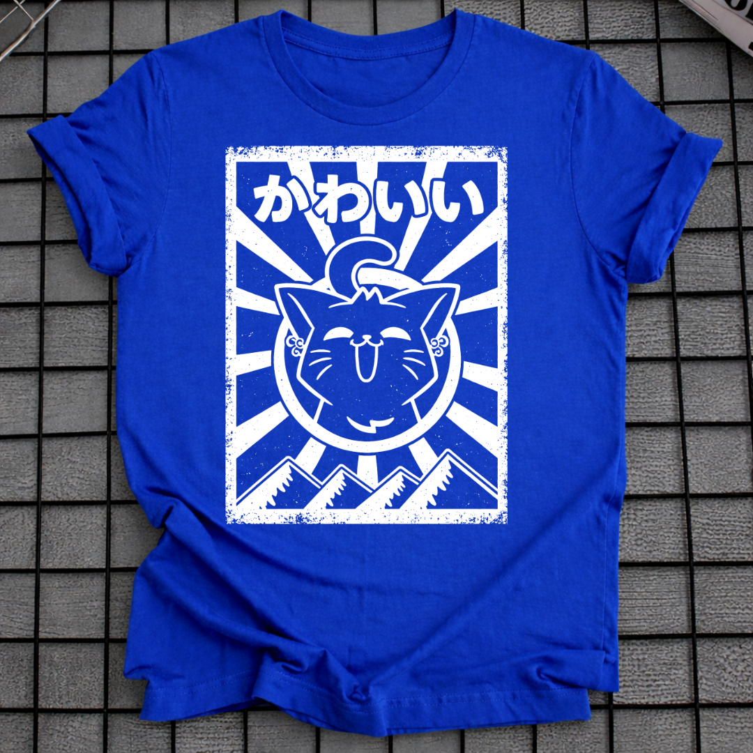 T-SHIRT MIT JAPANISCHER KATZE