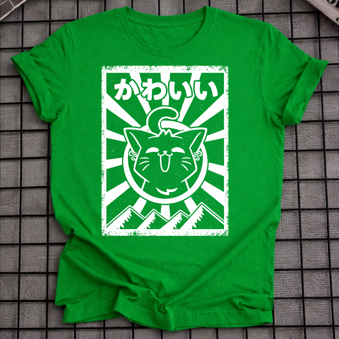 T-SHIRT MIT JAPANISCHER KATZE