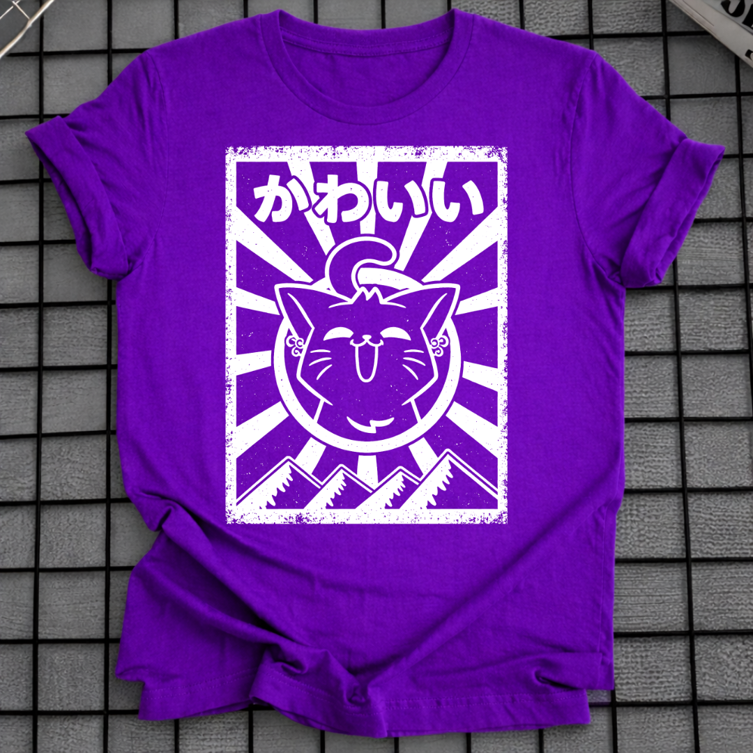 T-SHIRT MIT JAPANISCHER KATZE
