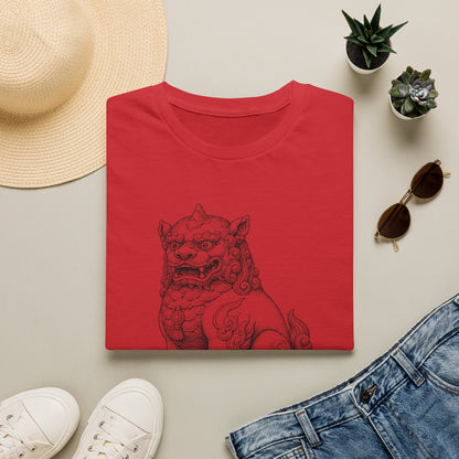 Korean Haetae Guardian T-Shirt — Mythical Foo Dog Sketch Tee