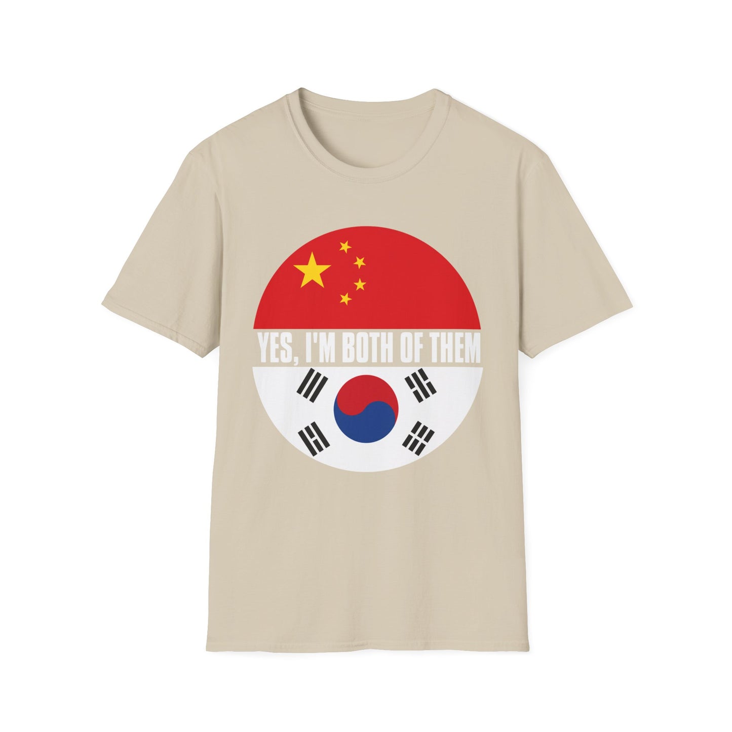 Flag Heritage T-Shirt — “Yes, I’m Both of Them” China & South Korea Pride Tee