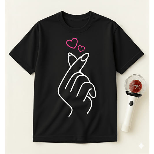 MINIMAL K-POP HEART T-SHIRT