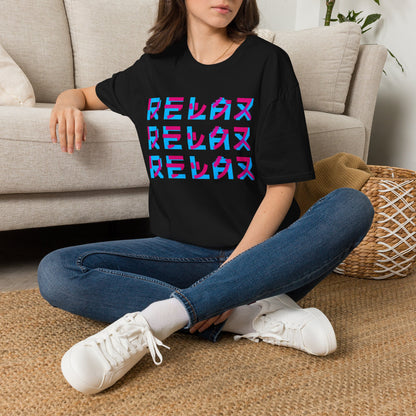 Relax Japanese Graphic T-Shirt — Retro Vaporwave Kanji Tee