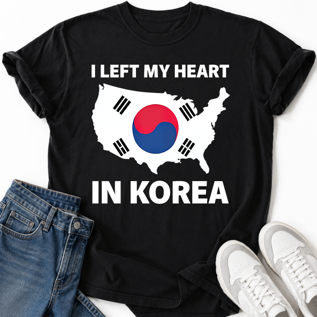 LEFT MY HEART IN KOREA T-SHIRT