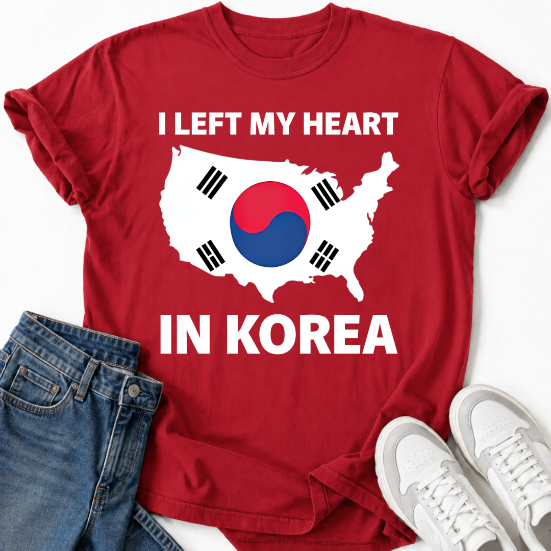 LEFT MY HEART IN KOREA T-SHIRT