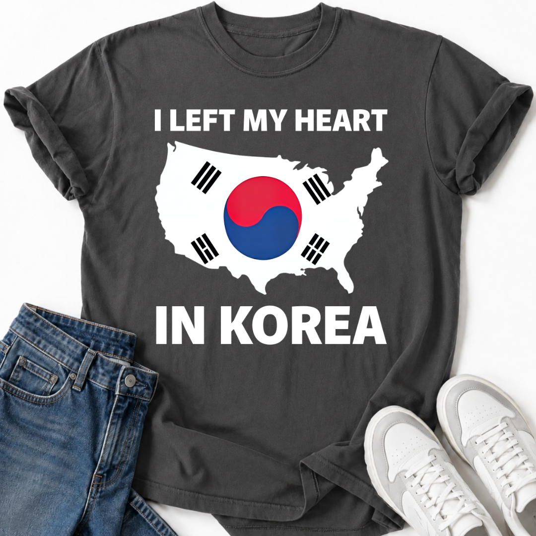 LEFT MY HEART IN KOREA T-SHIRT