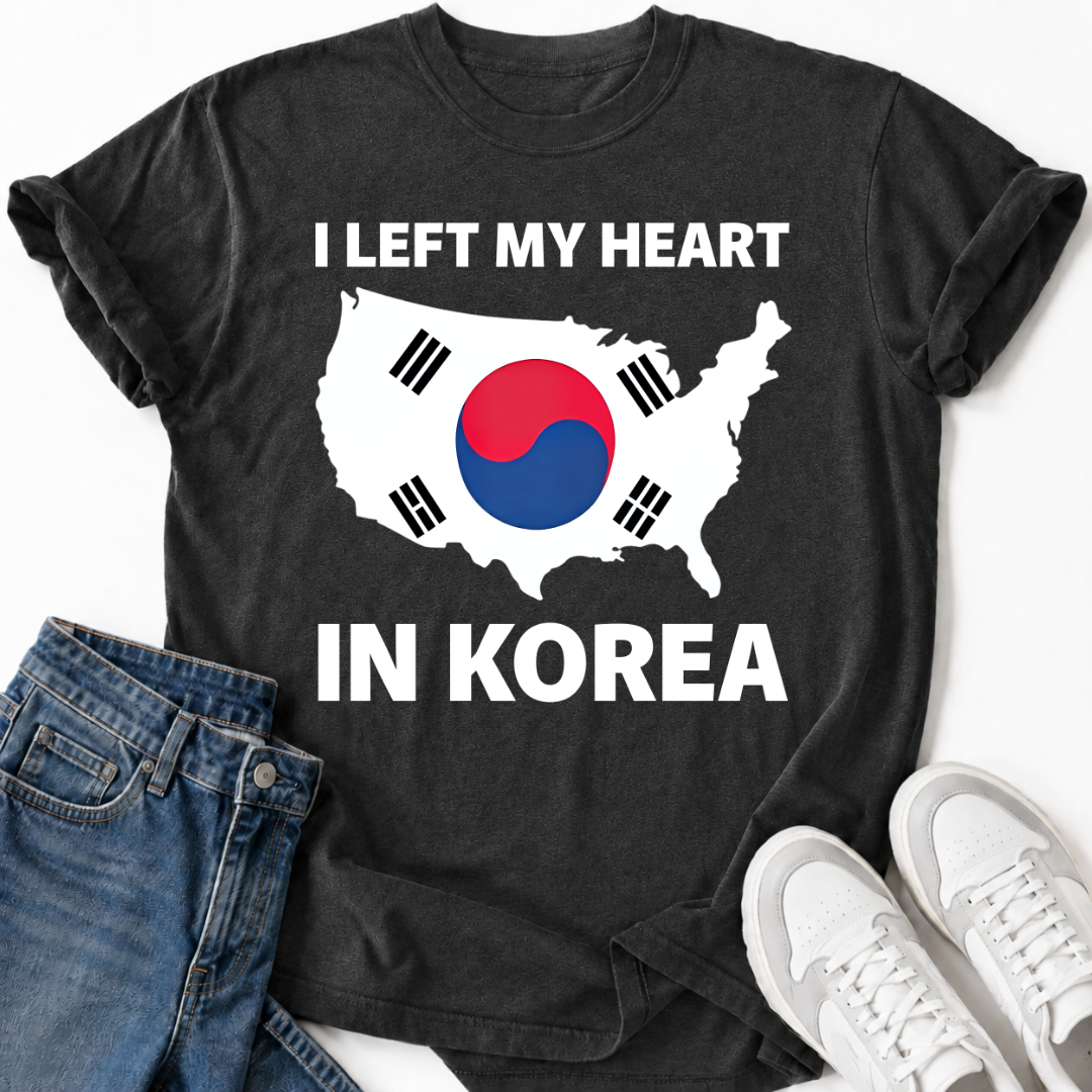 LEFT MY HEART IN KOREA T-SHIRT
