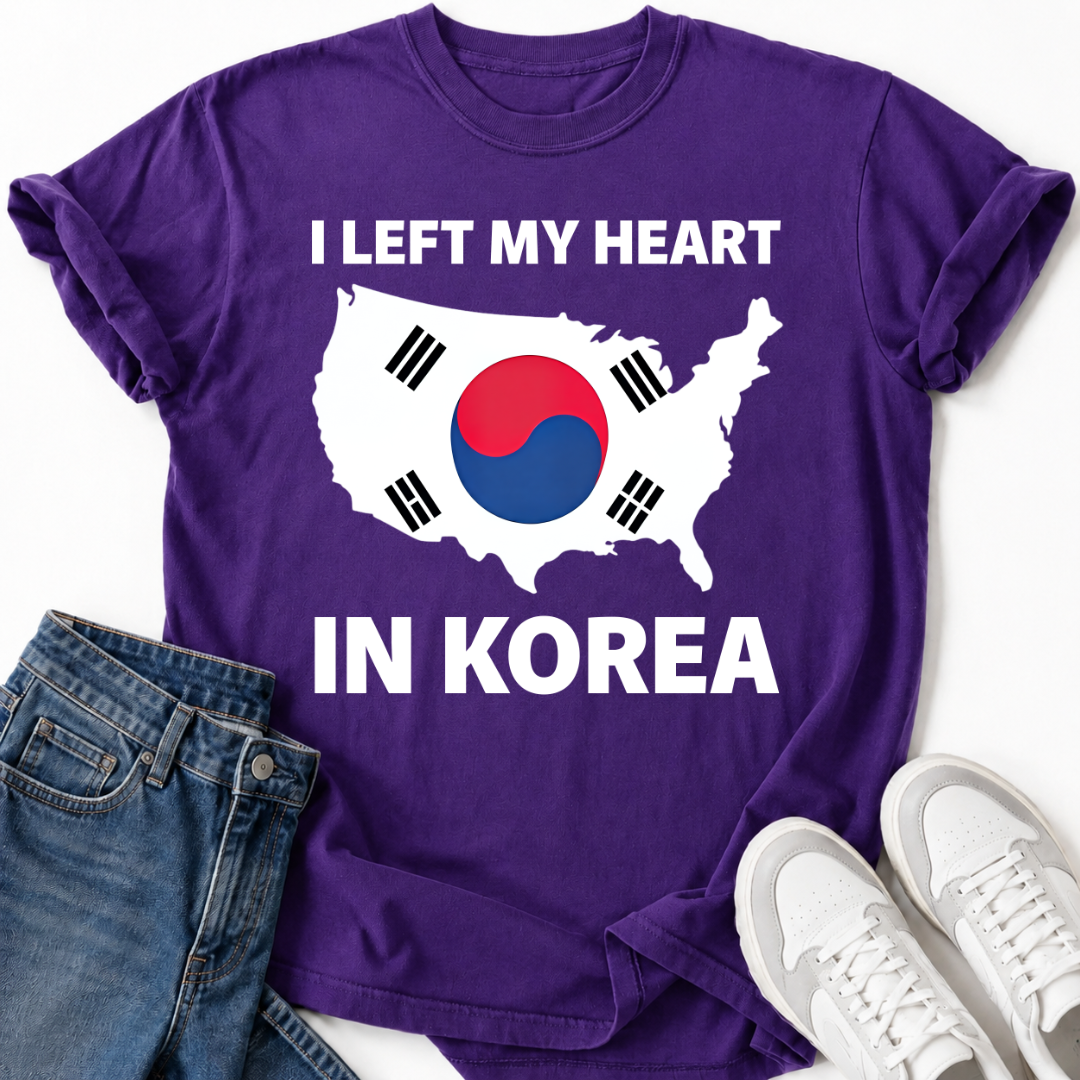 LEFT MY HEART IN KOREA T-SHIRT