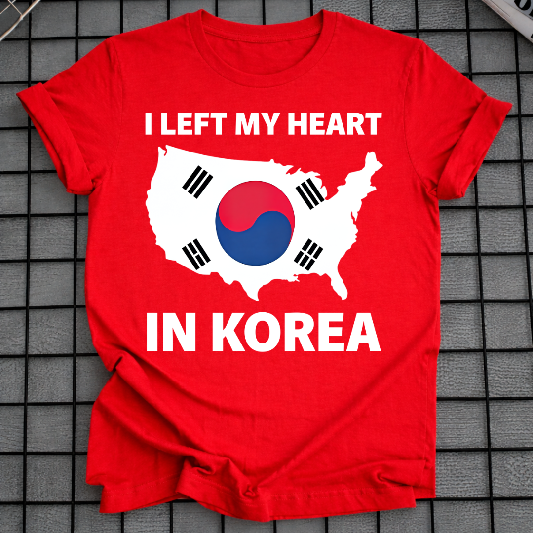 LEFT MY HEART IN KOREA T-SHIRT