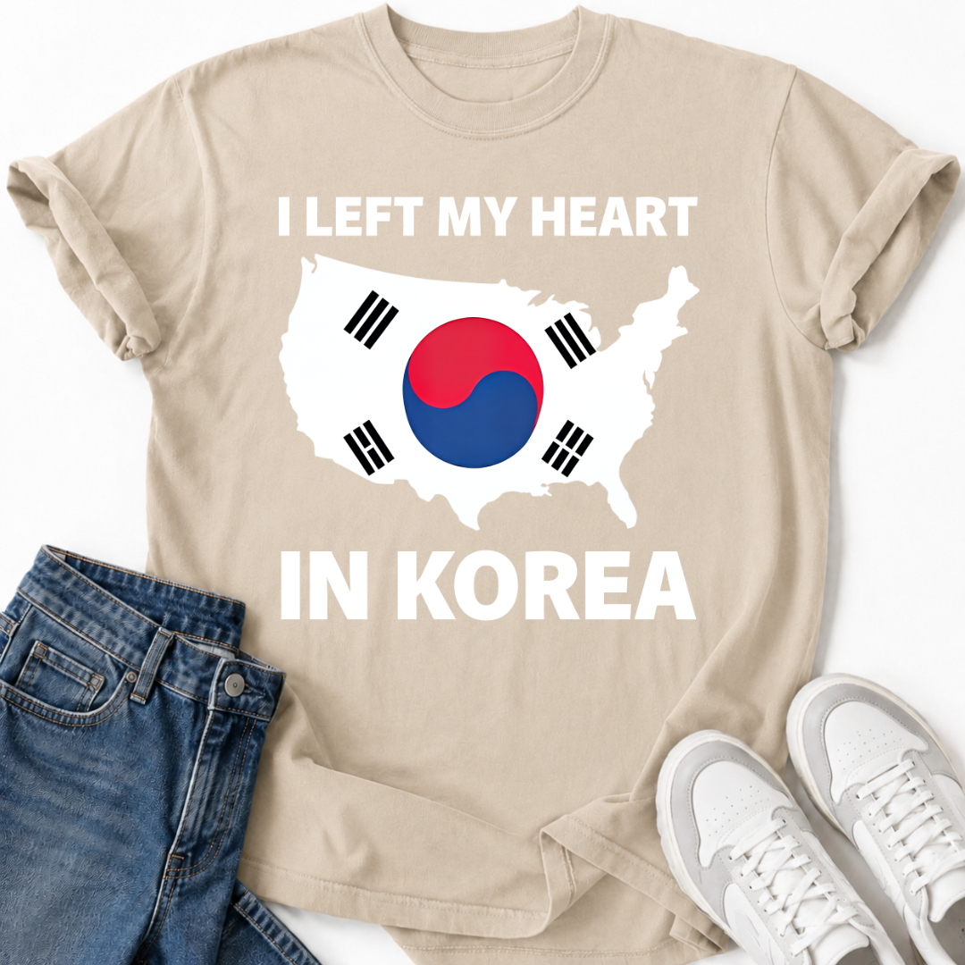 LEFT MY HEART IN KOREA T-SHIRT
