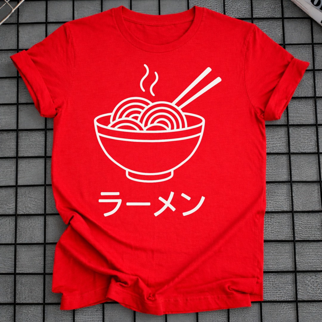 RAMEN SCHALE STRICHZEICHNUNG T-SHIRT