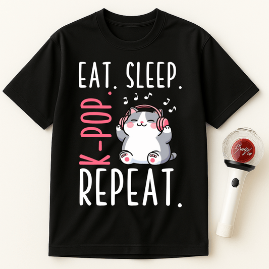 EAT SLEEP K-POP REPEAT UNISEX T-SHIRT