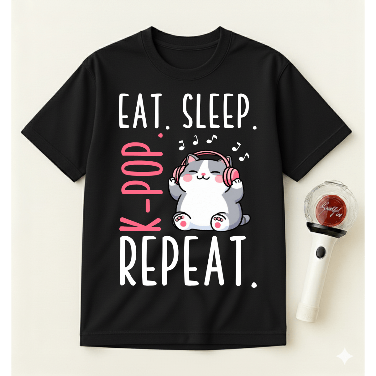 EAT SLEEP K-POP REPEAT T-SHIRT