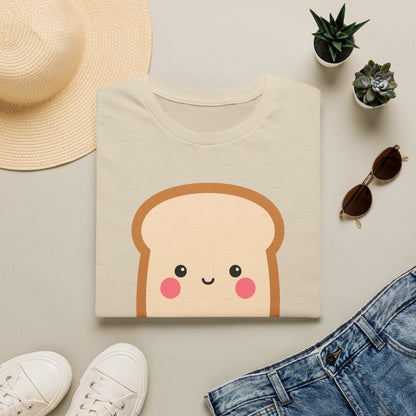 Kawaii Toast T‑Shirt — Cute Bread Graphic with Korean Text “너를 대빵 좋아해!”