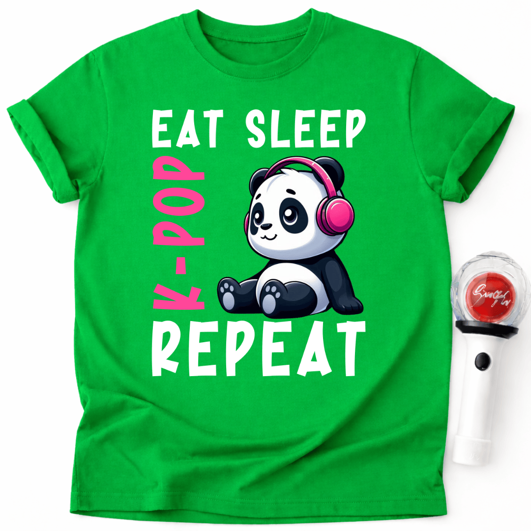 EAT SLEEP K-POP PANDA T-SHIRT