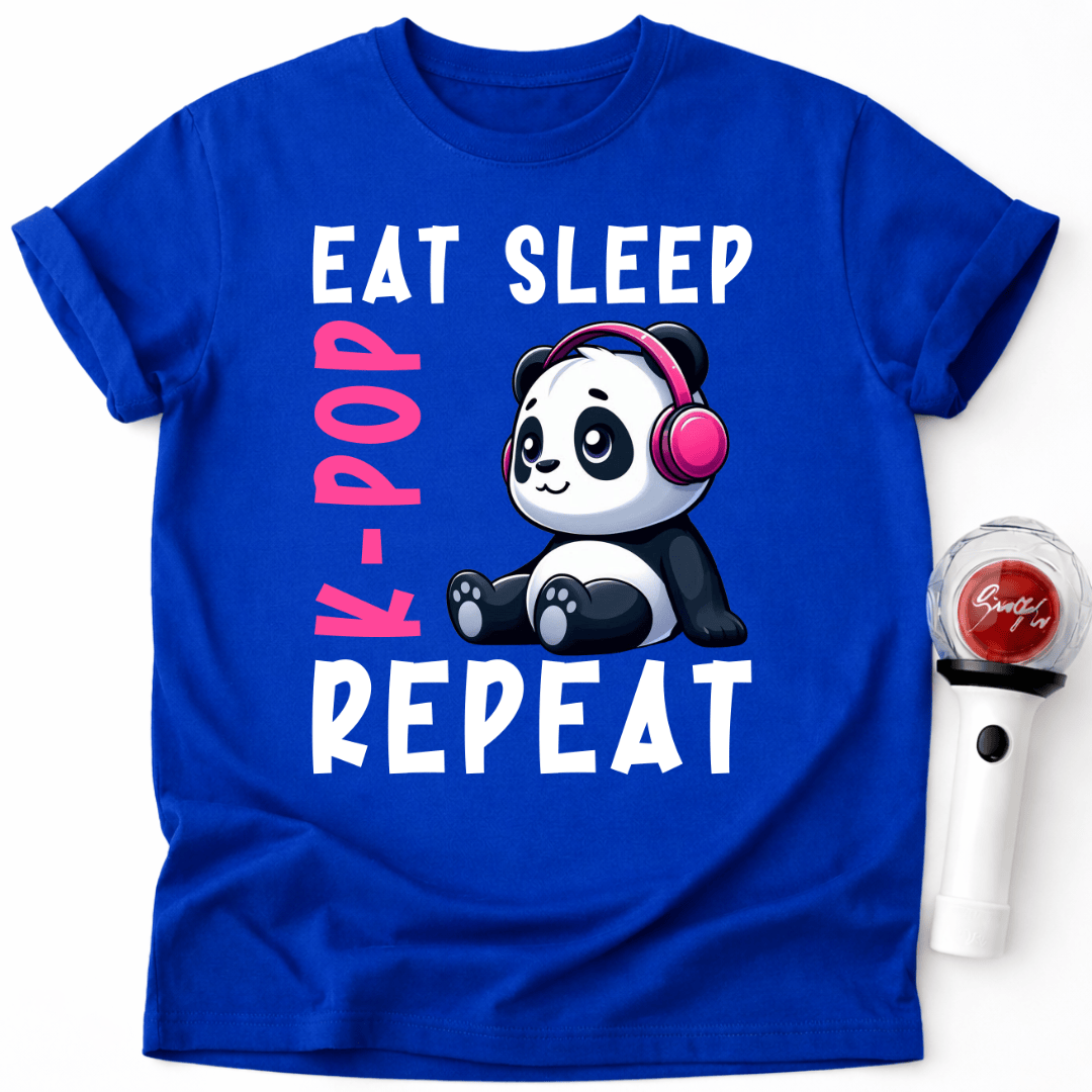 EAT SLEEP K-POP PANDA T-SHIRT