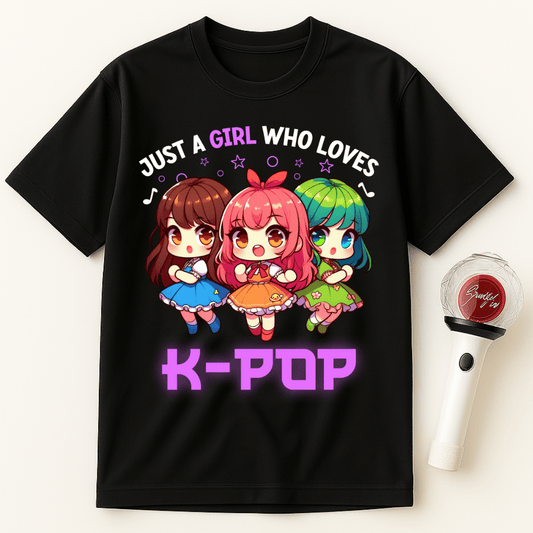 JUST A GIRL WHO LOVES K-POP UNISEX T-SHIRT