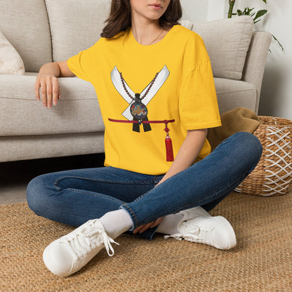 Samurai Sword & Katana Pendant T-Shirt — Japanese Warrior Graphic Tee