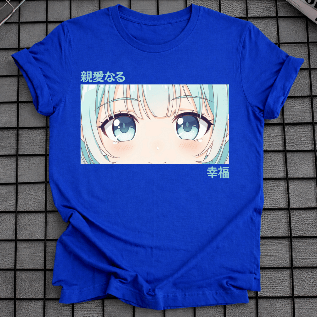 PASTELLBLAUES ANIME AUGEN T-SHIRT