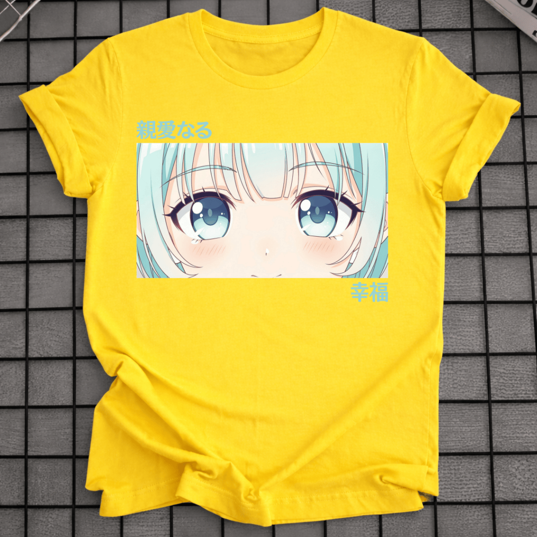 PASTELLBLAUES ANIME AUGEN T-SHIRT