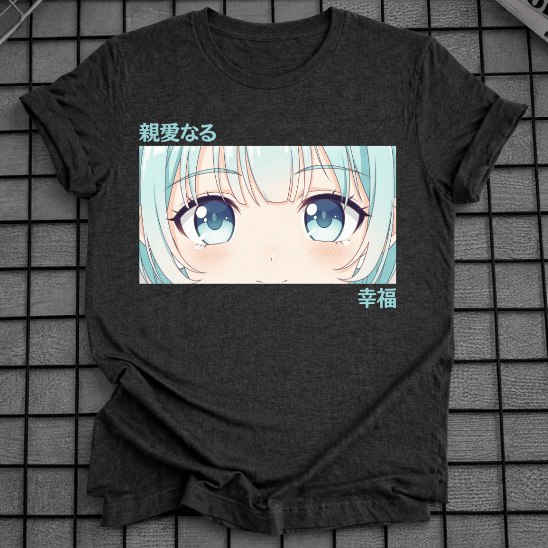 PASTELLBLAUES ANIME AUGEN T-SHIRT