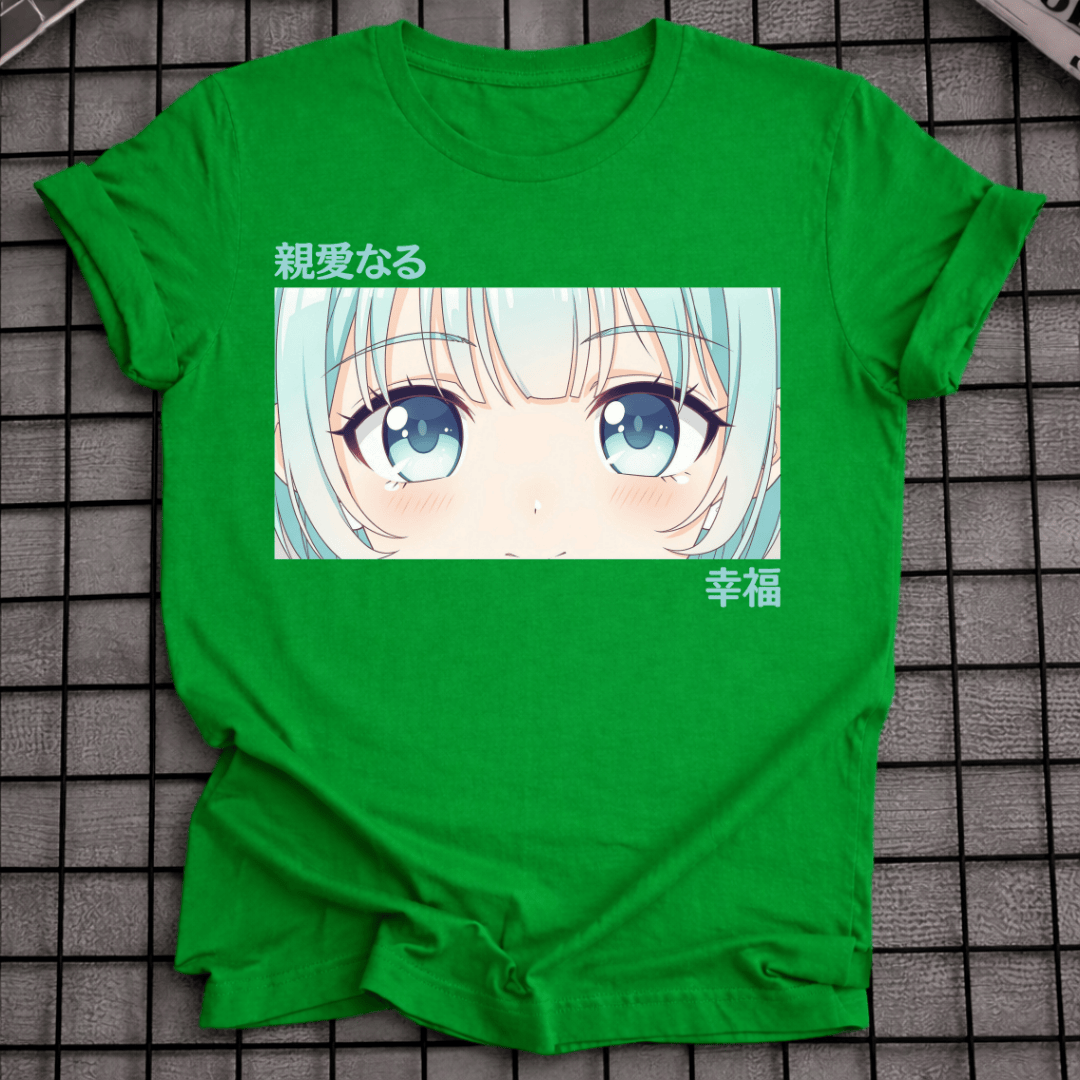 PASTELLBLAUES ANIME AUGEN T-SHIRT