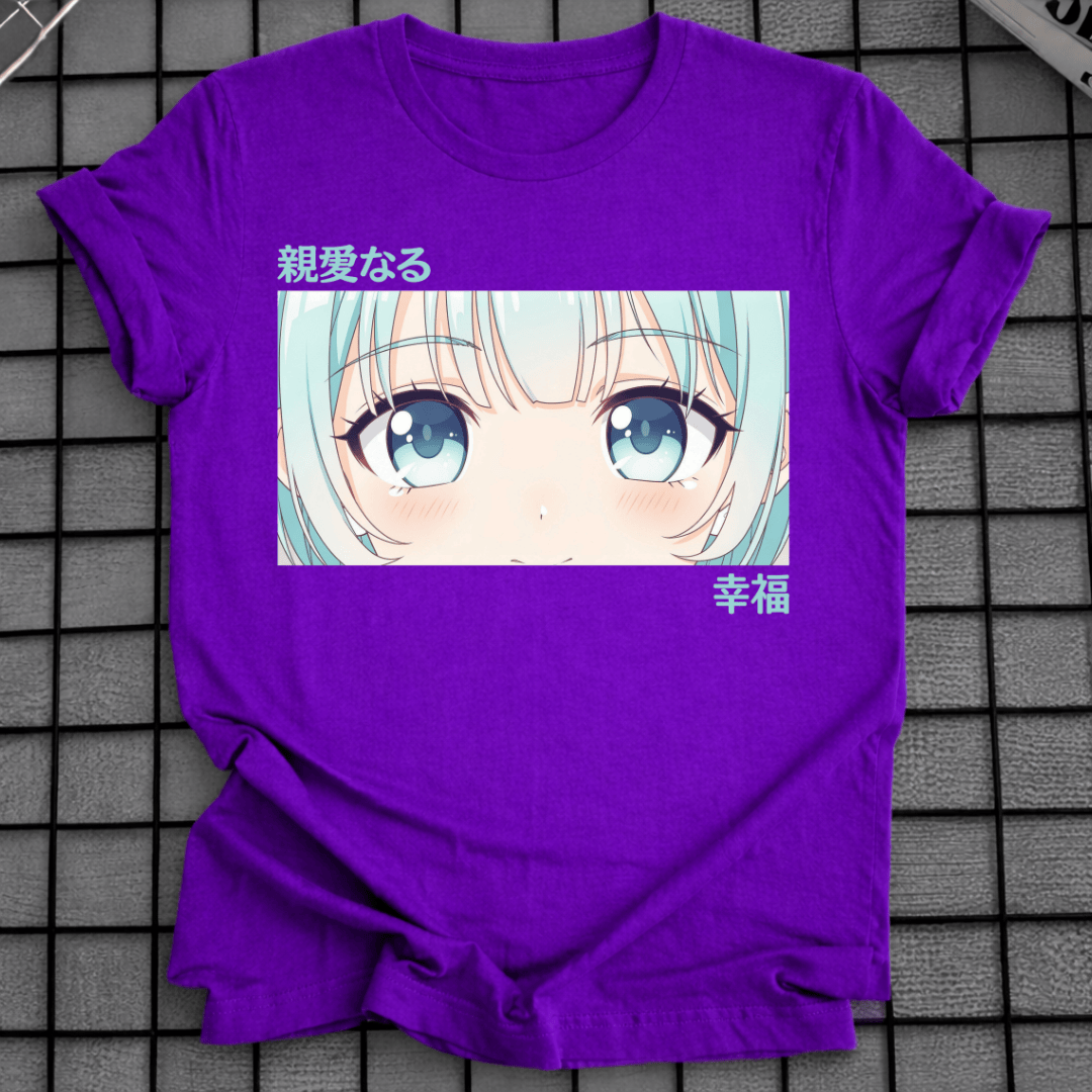 PASTELLBLAUES ANIME AUGEN T-SHIRT