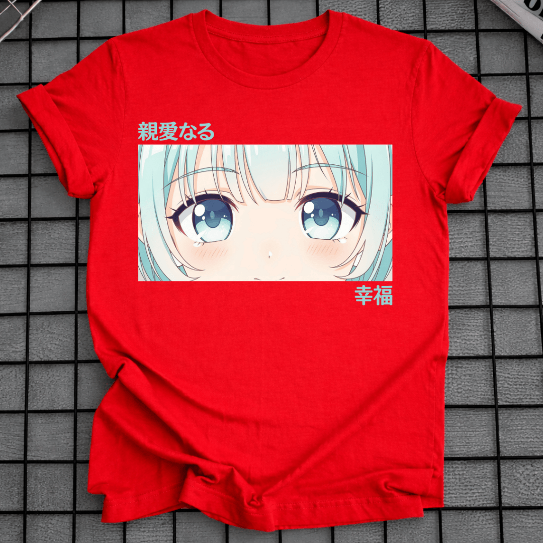 PASTELLBLAUES ANIME AUGEN T-SHIRT