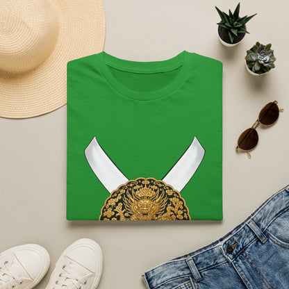 Samurai Crest T-Shirt — Traditional Katana & Dragon Shield Tee