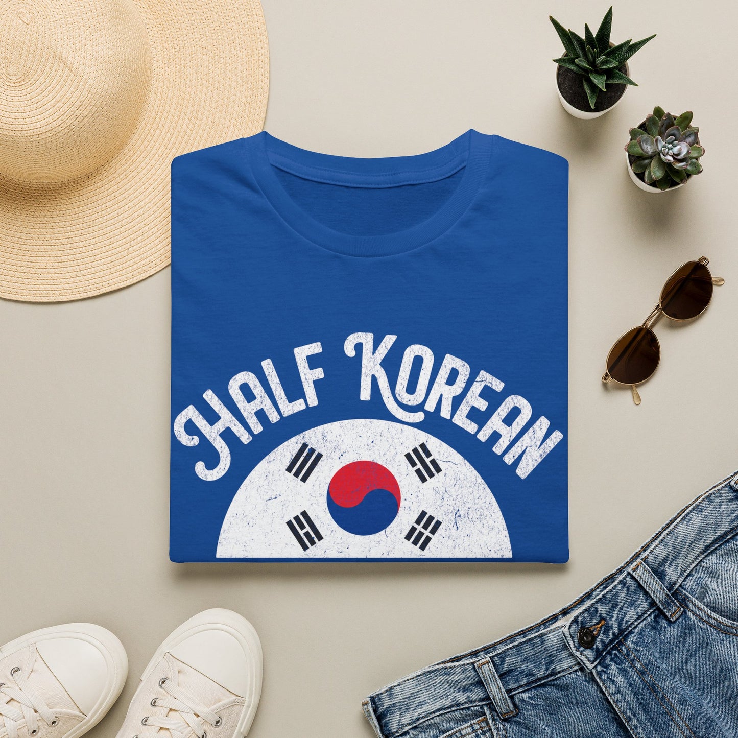 Half Korean T-Shirt — “Best of Both Worlds” Korean Flag Pride Tee