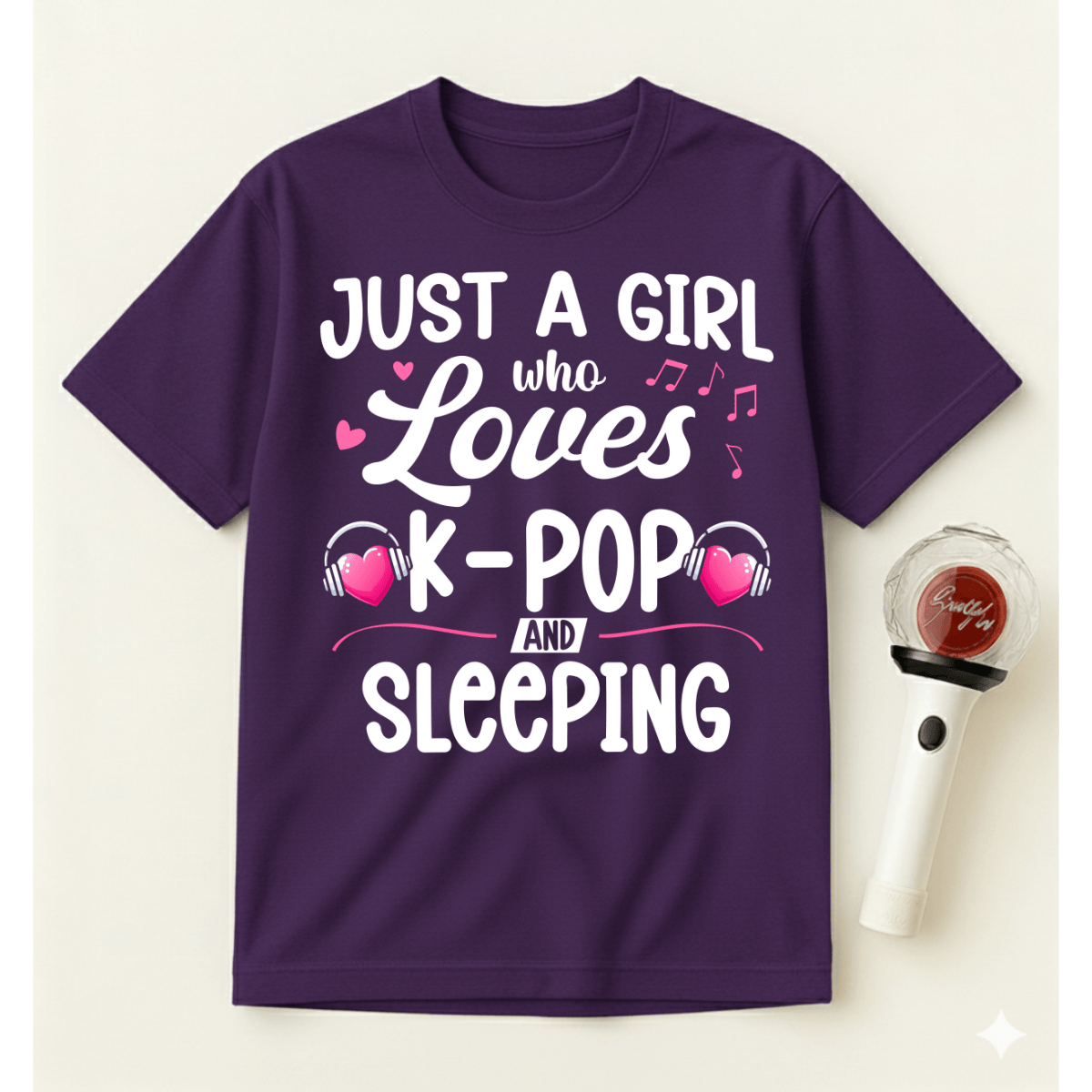 JUST A GIRL WHO LOVES K-POP AND SLEEPING T-SHIRT