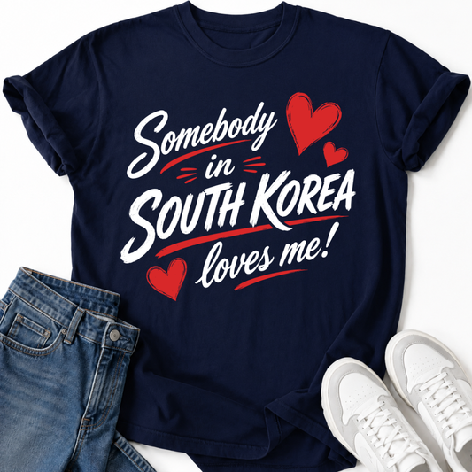 SOMEBODY IN SOUTH KOREA LOVES ME T-SHIRT
