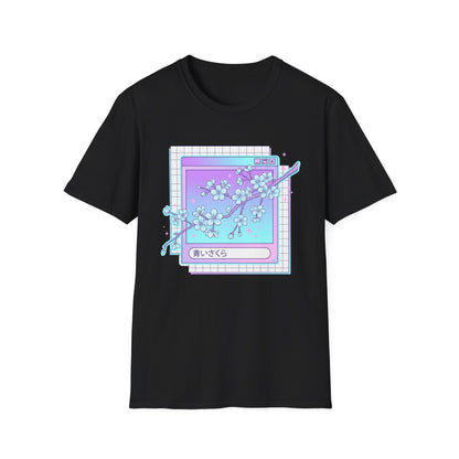 Retro Cherry Blossom T-Shirt — Aesthetic Vaporwave Floral Tee