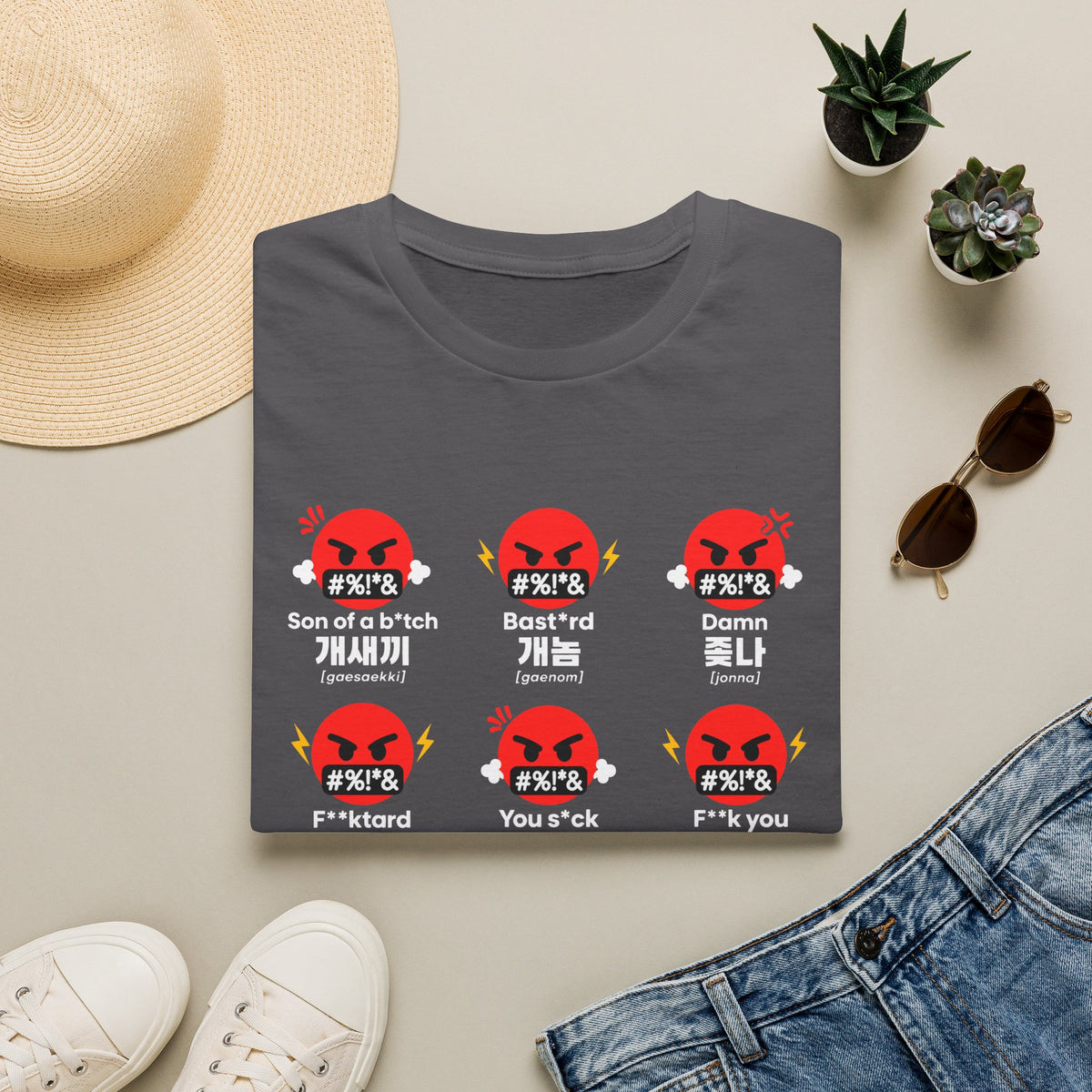 Angry Emoji Foul Words T-Shirt — Censored Slang Graphic Tee
