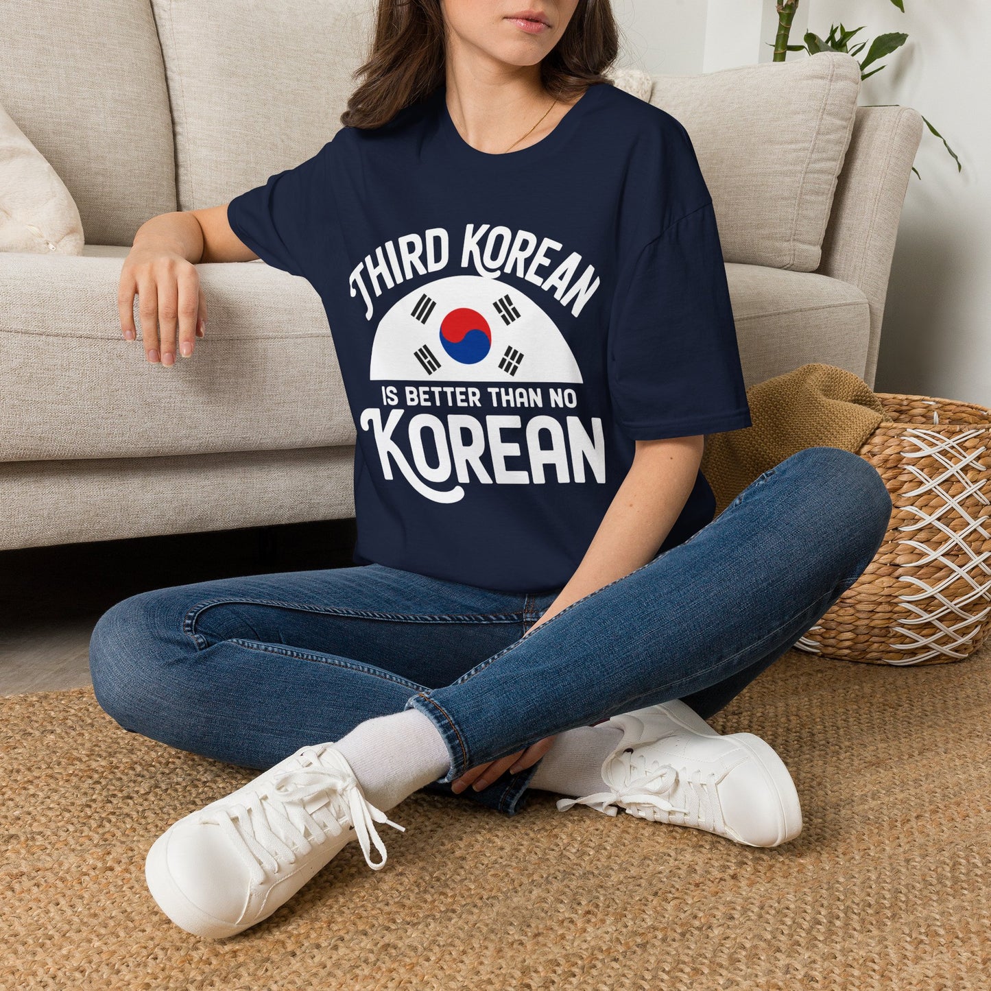 T-Shirt — "Third Korean Is Better Than No Korean" Flag Graphic