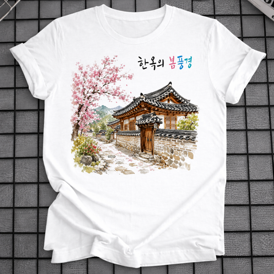 KOREAN HANOK SPRINGSCAPE T-SHIRT